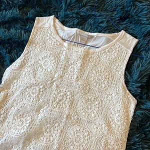 Banana Republic Cream Lace Tank M